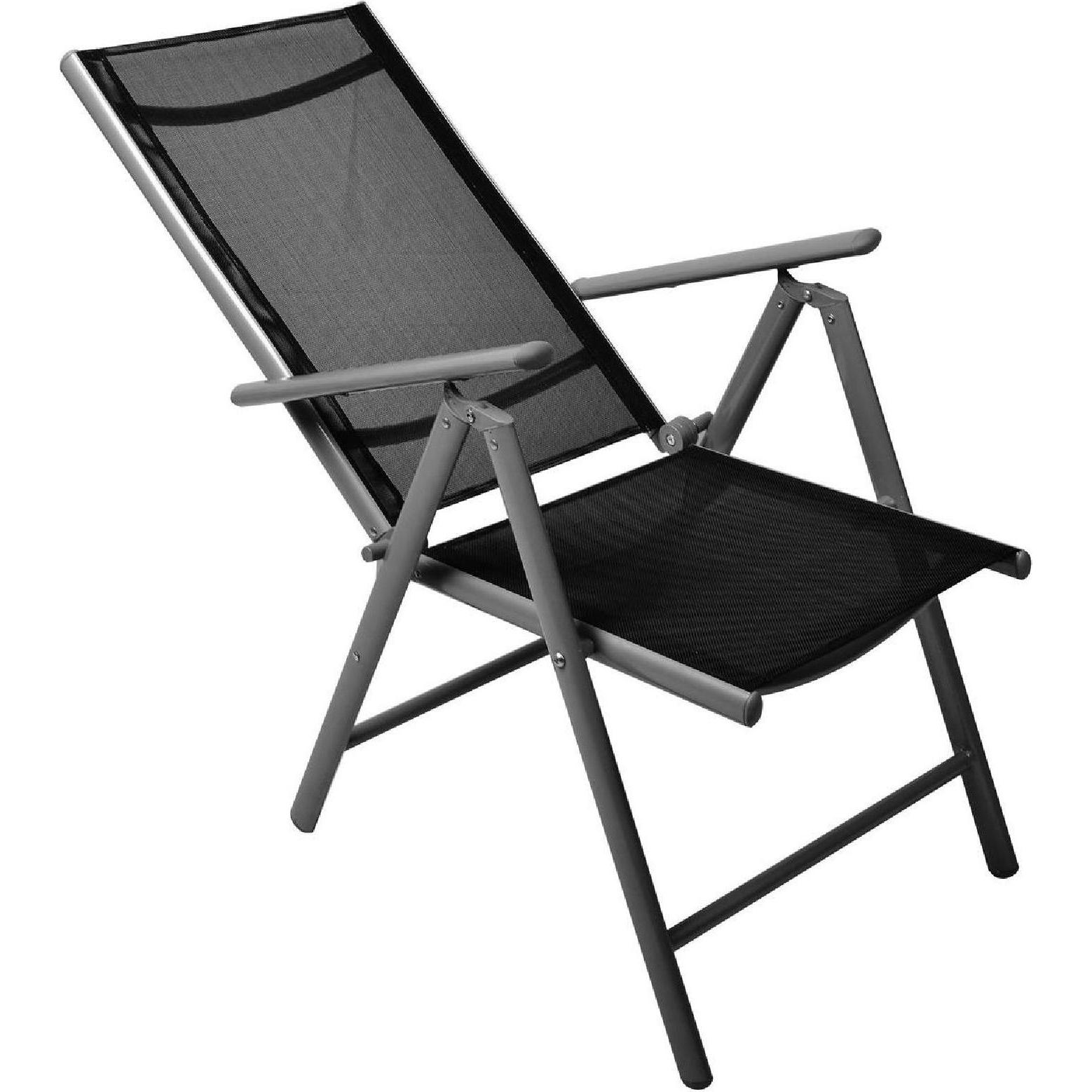 Thumbnail - VCM, Gartenstühle, Klappstuhl schwarz Klappsessel Gartenstuhl Campingstuhl Liegestuhl Balkon