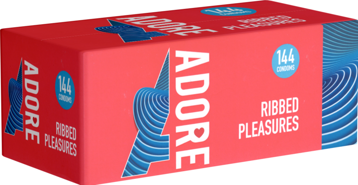 Actual product image Adore Ribbed Pleasure (144 pcs.)