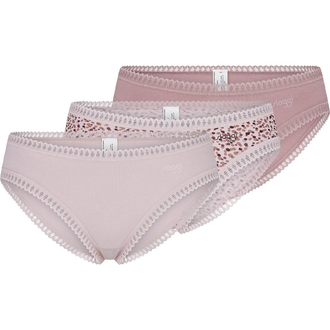 Sloggi, Damen, Unterhosen, 3er Pack GO Crush Mini Slip, Rosa, (L, 3er Pack)