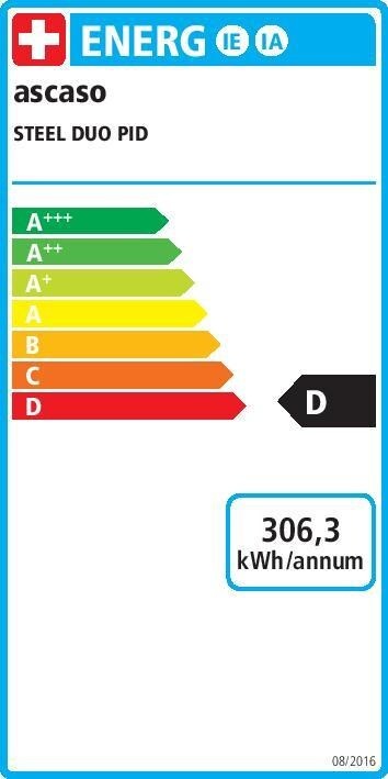 Energy Label Ascaso Steel Duo PID