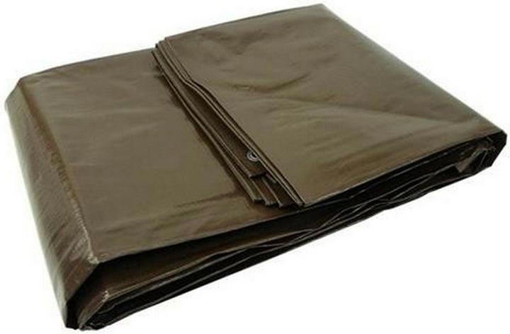 Actual product image GEKO PP/PE tarpaulin waterproof extra strong, brown, 4x6m (6 x 4 m)