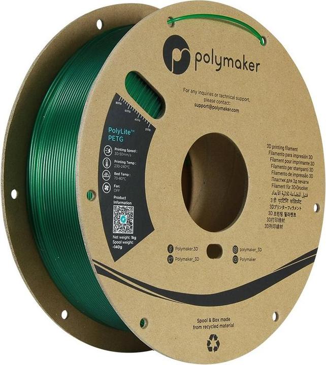 Produktbild Polymaker Filament (PETG, 1.75 mm, 1000 g, Grün)