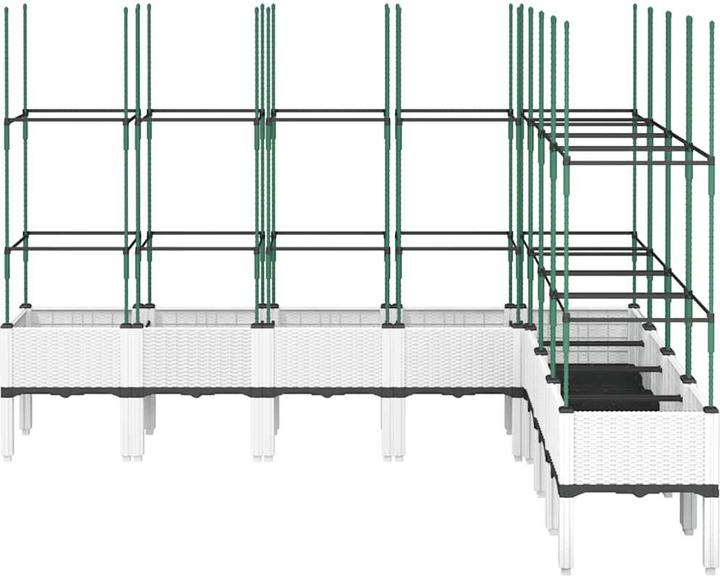 Image du produit vidaXL Bac à plantes avec treillis PP