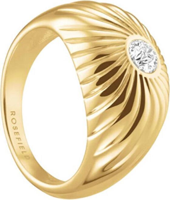 Rosefield - Luxurious gold-plated steel ring with Solitaire crystals JRBT - Circuit: 52 mm (52)