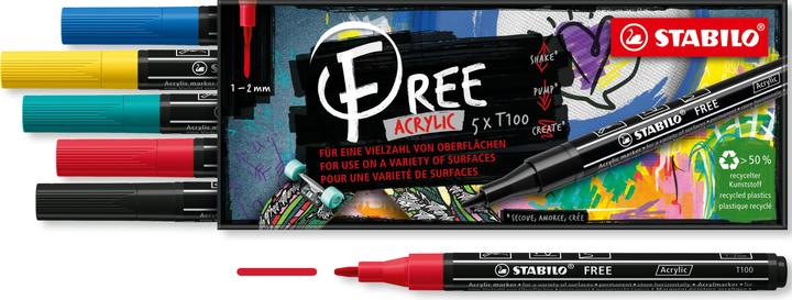 Produktbild STABILO FREE Acrylic Acrylmaker (5x)