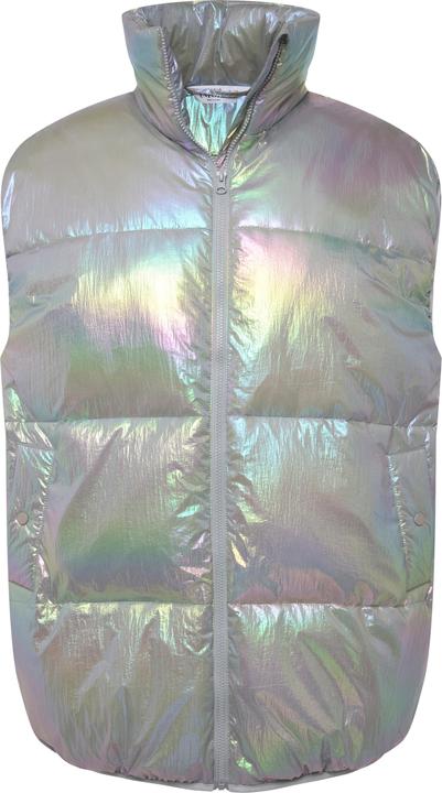 Produktbild Studio Untold Steppweste, oversized, Holografic-Look, Stehkragen, Zipper (50, 52)