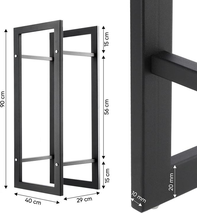 Immagine prodotto Kadax Porta legna 29x40x90cm