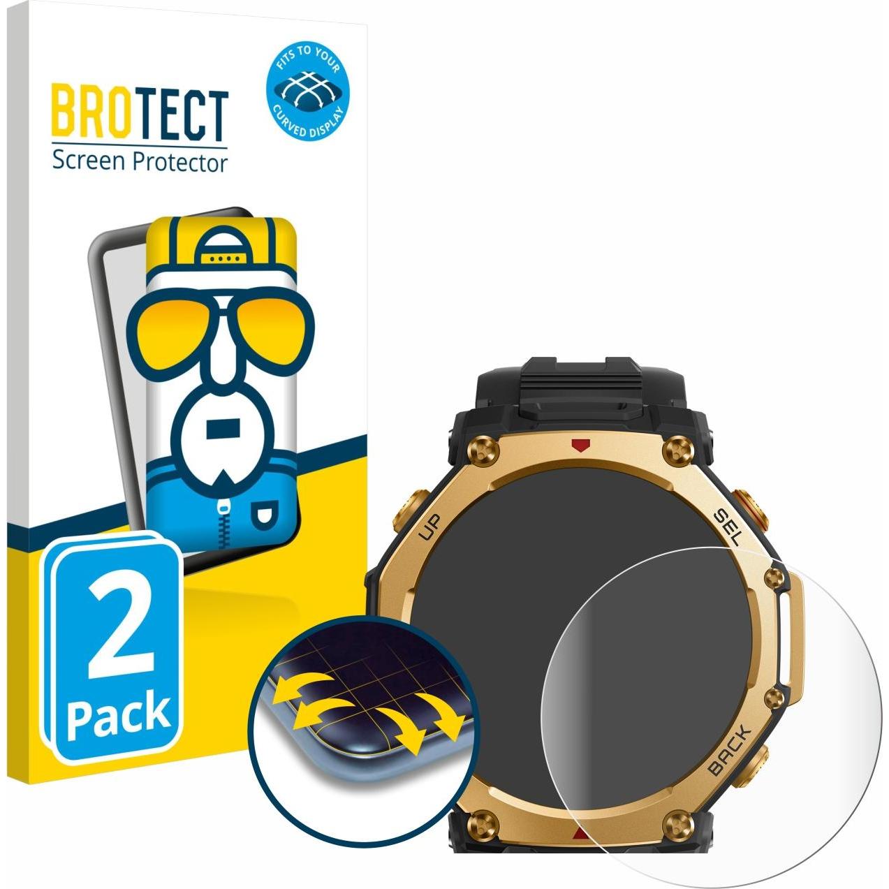 BROTECT Full-Screen Pellicola, Pellicola protettiva per smartwatch, Trasparente