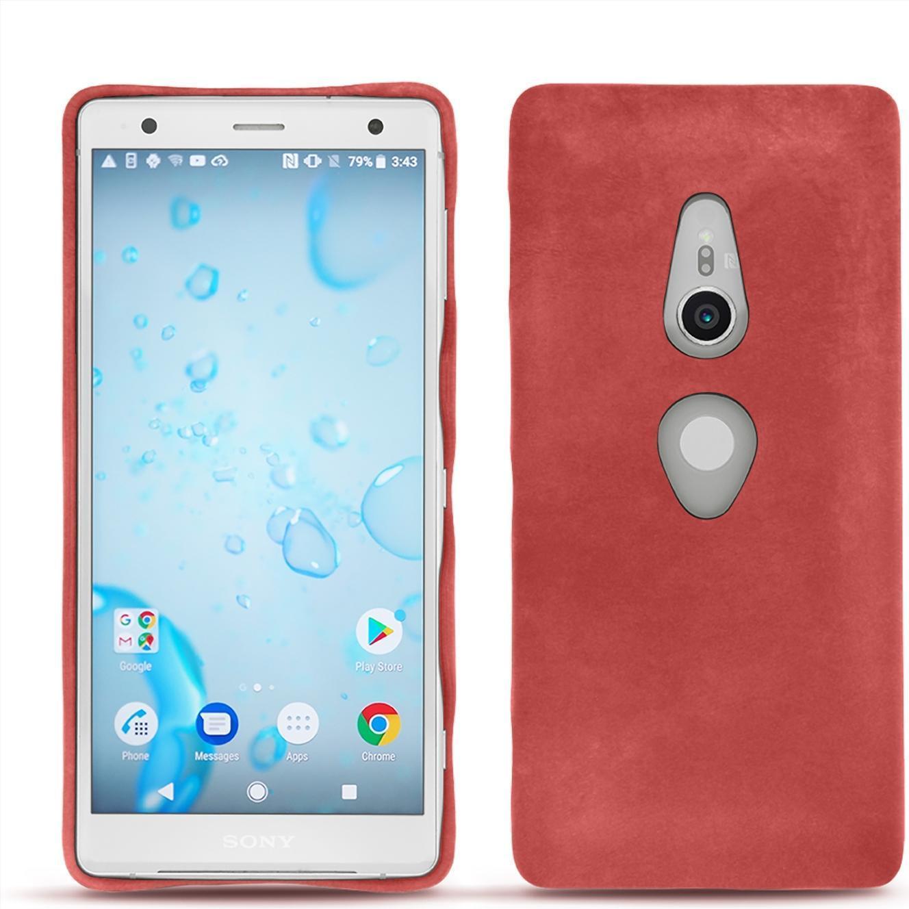 Thumbnail - Noreve Lederschutzhülle (Sony Xperia XZ2), Smartphone Hülle, Rot