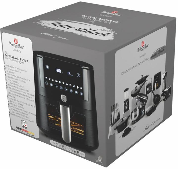 Actual product image BerlingerHaus Haus Heissluftfritteuse 8 Liter Matte Black Collection