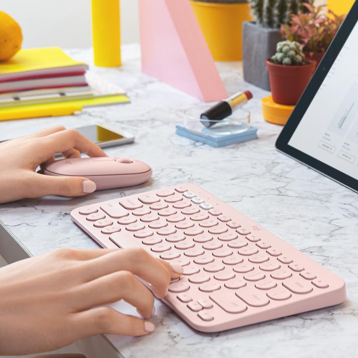 Immagine prodotto Logitech K380 per Mac Tastiera Bluetooth multi-dispositivo - ROSE - CENTRALE (CH) (CH, Senza fili)