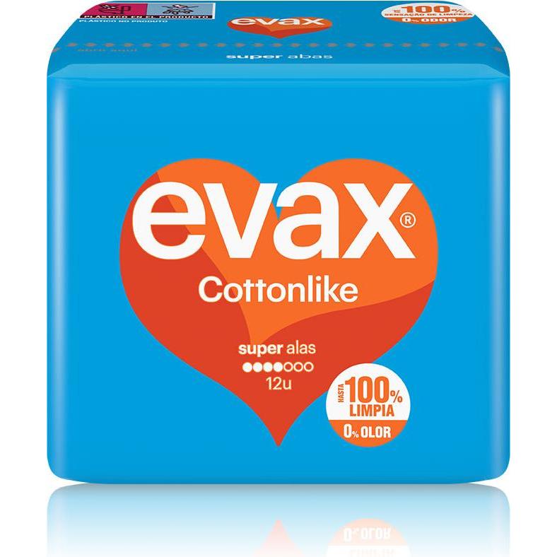Thumbnail - Evax, Binden, COTTONLIKE compresas super alas 12 uds (12 x, Damenbinden)