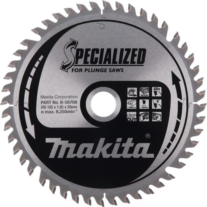 Actual product image Makita Lame SPECIALIZED pour scie plongeante a accus 165/20