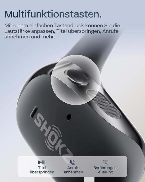 Produktbild Shokz OpenFit 2+ (Passive Geräuschunterdrückung, 8 h, Kabellos)