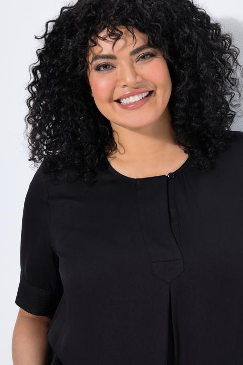 Image du produit Ulla Popken Blouse, tombé fluide, manches courtes (46)