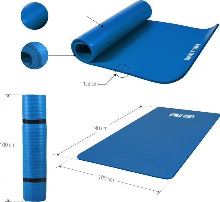 Produktbild Gorilla Sports Yogamatte (15 mm)