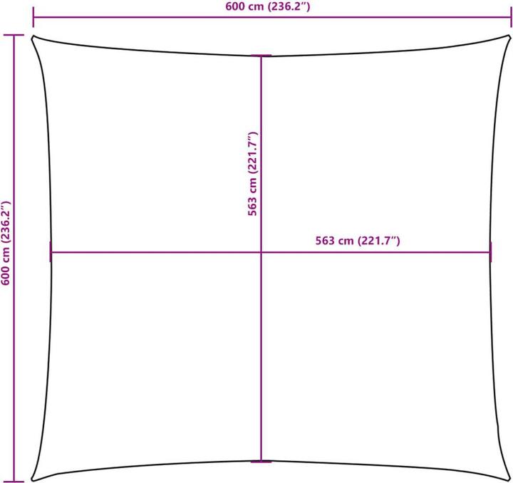 Produktbild vidaXL Sonnensegel (600 x 600 cm)