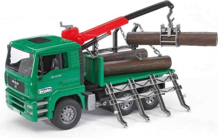 Bruder Man Holztransport-LKW mit Ladekran