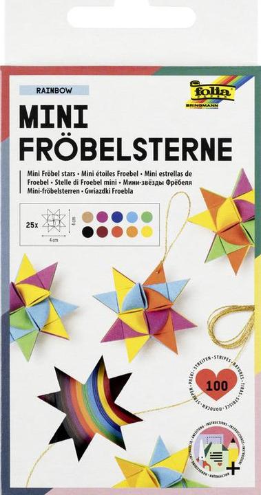 Actual product image Folia Clay Drawing Paper Folding Paper Strips for Froebel Stars (130 g/m², 100 x)