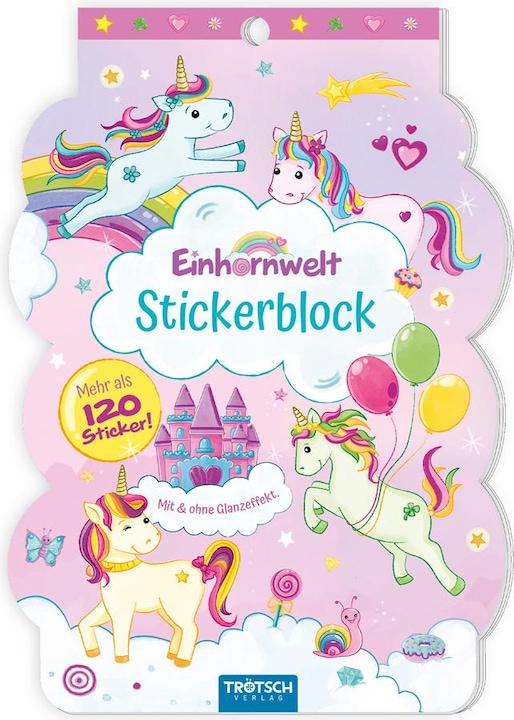 Produktbild Magni Trötsch Stickerblock Einhornwelt