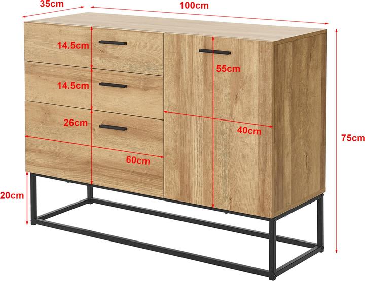 Image du produit En.Casa Orkland (100 x 35 x 75 cm)