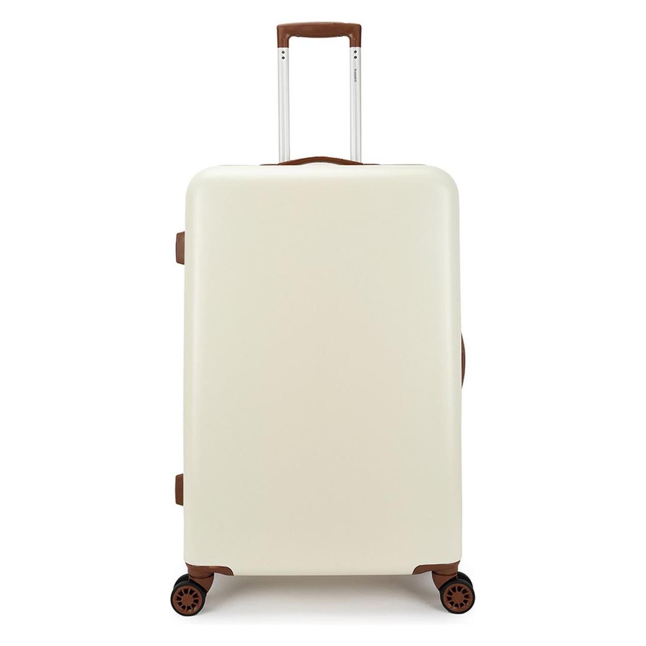 Decent-Verlag, Koffer, Anständiger Retro -Koffer Gross 76 Cm Weiss, Weiss, (76 l)