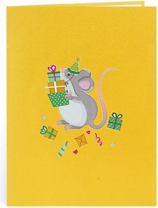Produktbild MU Classic 3D Pop-Up Geburtstags Glückwunschkarte - Maus (1 Stk.)
