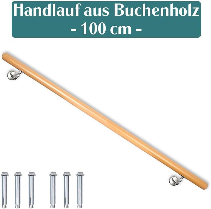 Produktbild Lagento Holzhandlauf für Treppengeländer (Buchenholz)