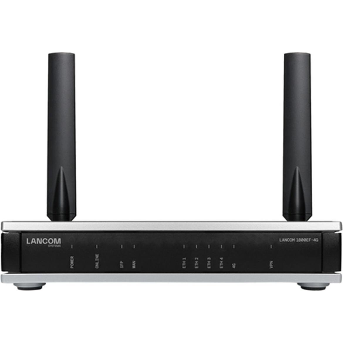 Lancom Systems LANCOM 1800EF-4G EU Powerful business router with 4G fiber optic port SFP and Gigabit Ethernet port, Rout...