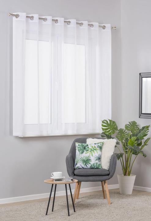 Actual product image Domoletti CURTAIN DIANA 290X160 RINGS WHITE D (290 x 160 cm)