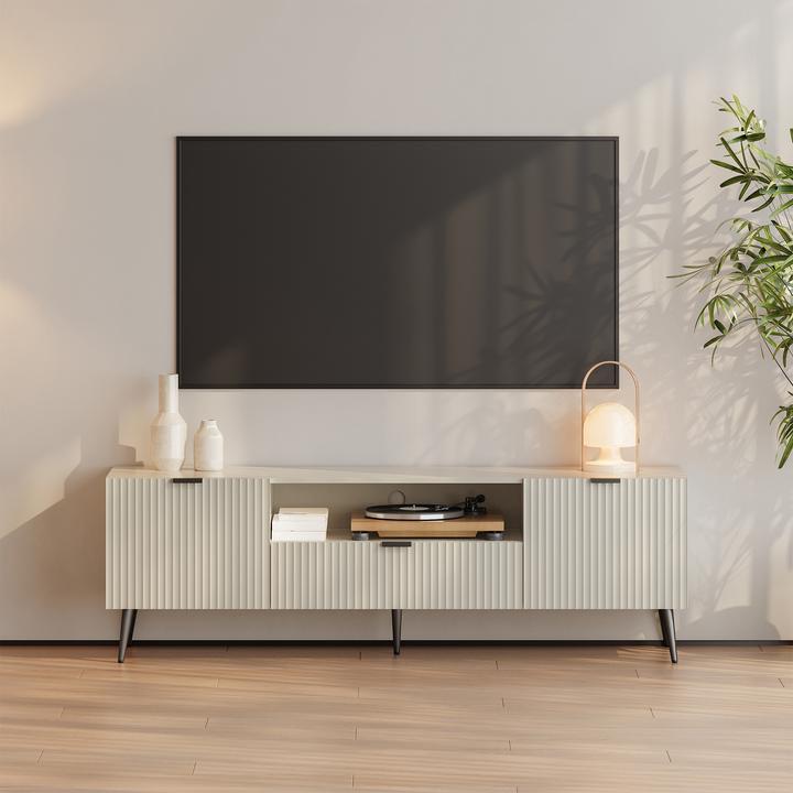 Image du produit En.Casa Fernsehschrank Nand 160x40x51 cm Sandfarben (160 x 40 x 51 cm)
