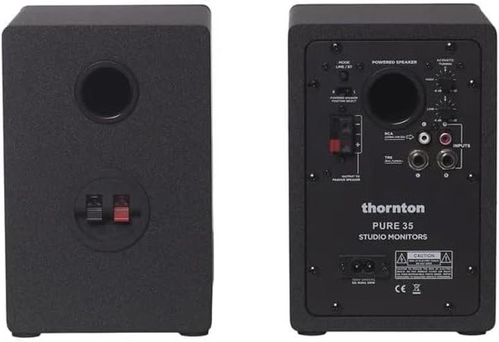 Actual product image Thornton Active studio monitors with Bluetooth, balanced inputs, headphone output, and acoustic tuning (Active, Pair)