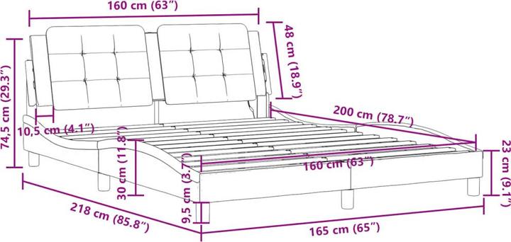 Image du produit vidaXL Bettgestell (180 x 200 cm)