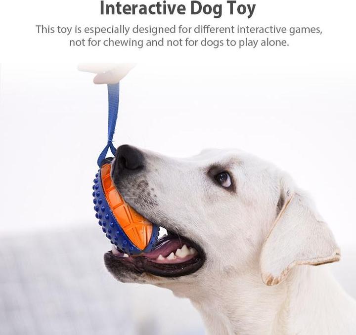 Immagine prodotto GiGwi Giocattolo per cani con funzione Push to Mute, palla, blu/arancione (Gioco da masticare per cani)