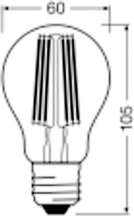 Actual product image Osram Led Filament Classic A (E27, 7.20 W, 1521 lm, 1 x, A)