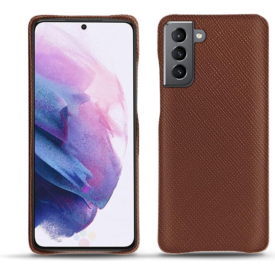 Noreve Lederschutzhülle (Samsung Galaxy S21), Smartphone Hülle, Braun