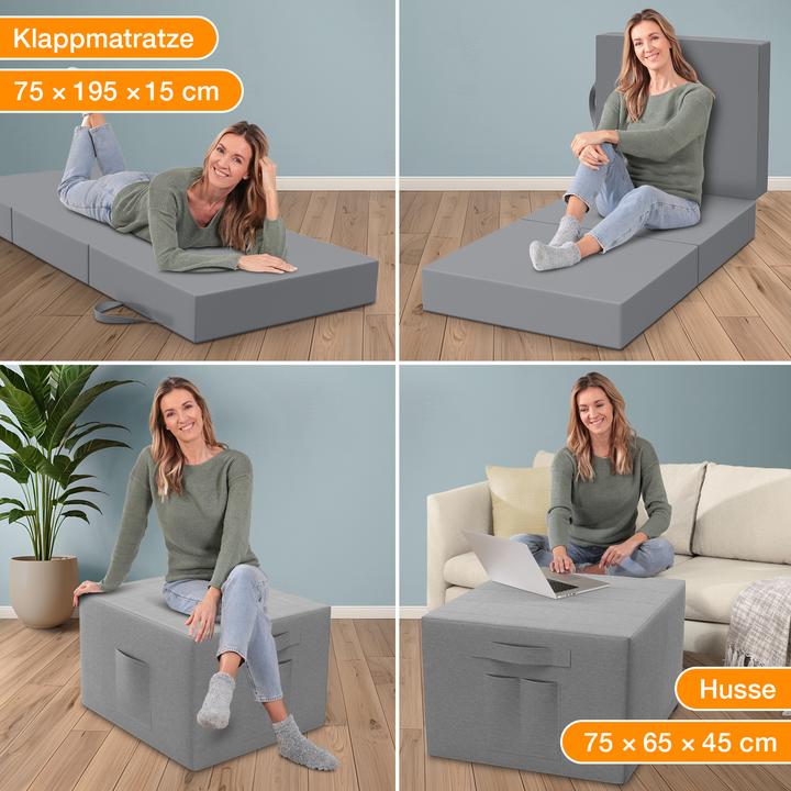 Actual product image Bestschlaf Folding mattress incl. cover & transport bag (75 x 195 cm, Foam core)