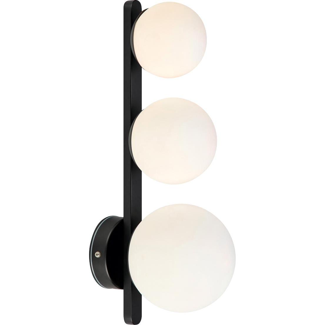 Markslöjd, Applique + Plafoniera, PURO Wall 3L Black/Opal IP44