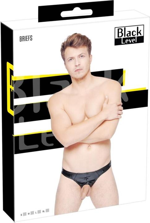 Black Level Vinyl briefs (M)
