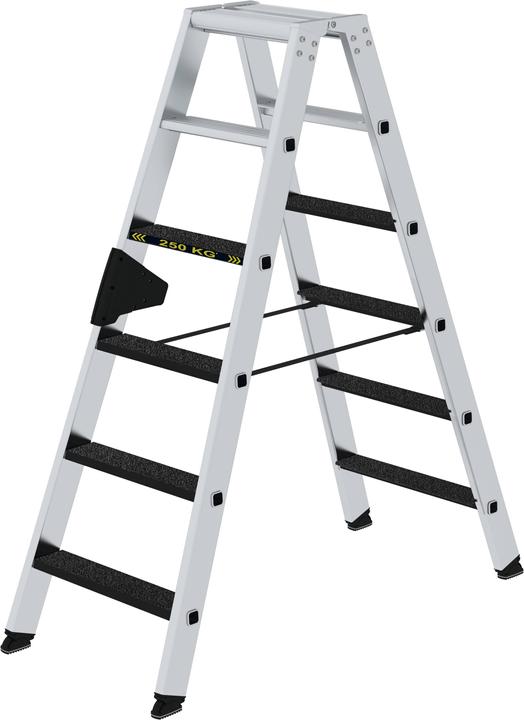 Actual product image Munk Stepladder 250 kg, double-sided access with clip-step R13 2x6 steps (Stepladder, 138 cm)