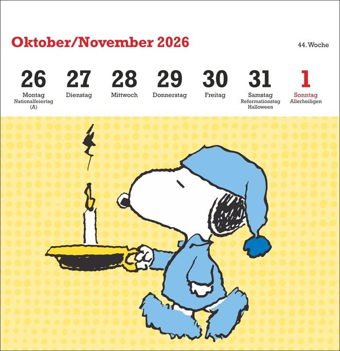 Produktbild Peanuts Premium-Postkartenkalender 2026 (16.5 x 17.7 cm)
