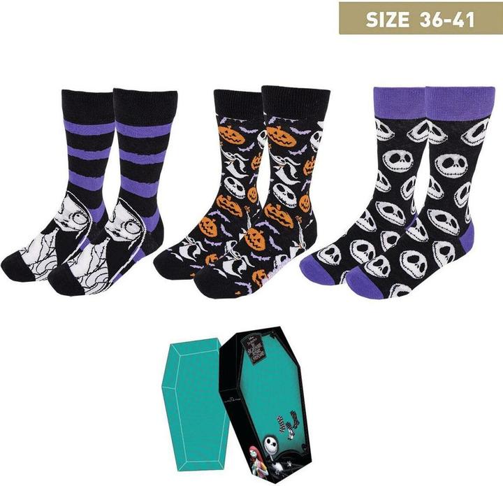 Cerda L'Étrange Noël de monsieur Jack pack de 3 chaussettes Icons (3er Pack, 35 - 41)