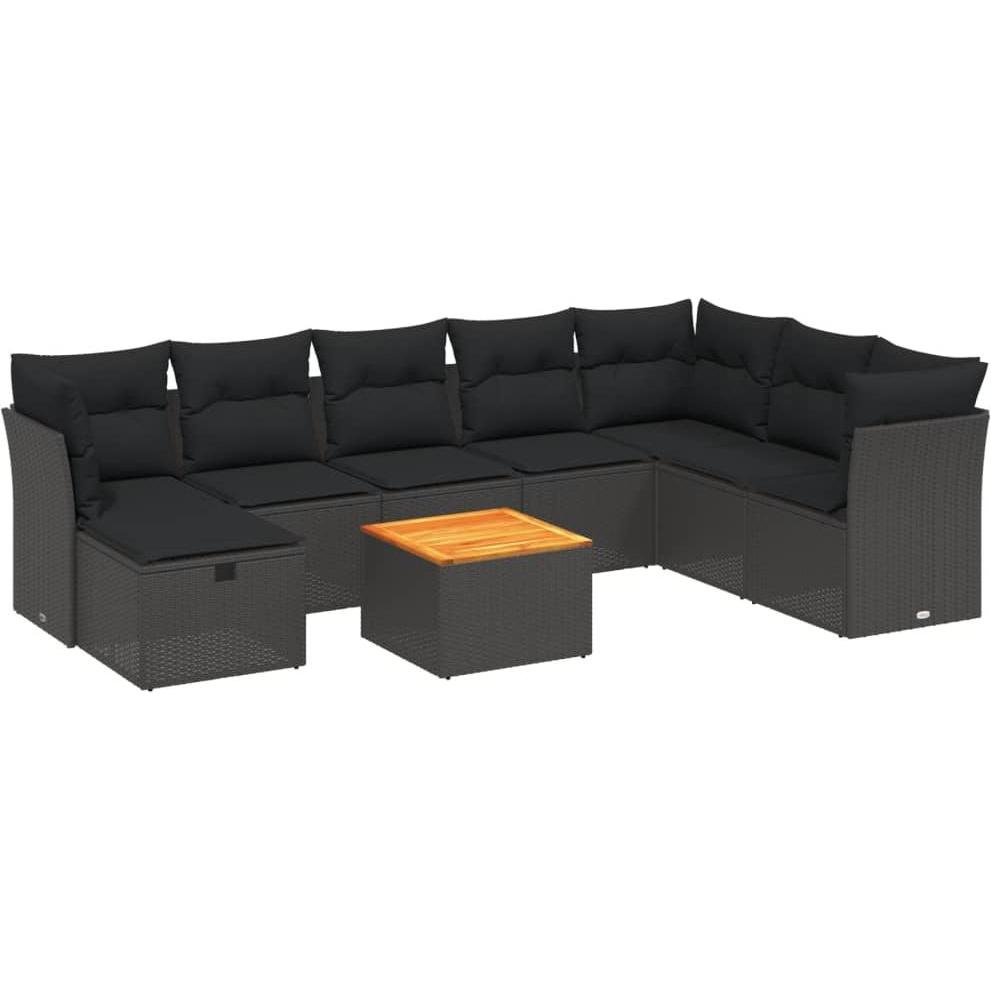 VidaXL, Gartenlounge, 10-tlg. Garten-Lounge-Set mit Kissen