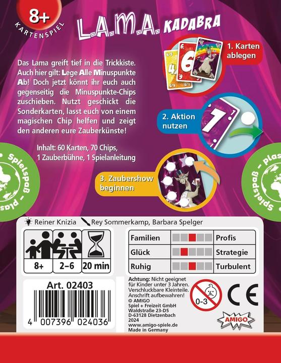 Produktbild Amigo LAMA Kadabra Kartenspiel (Deutsch, 2 - 6 Spieler)