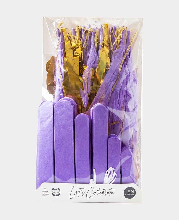 Immagine prodotto I Am Creative Ghirlanda di buon compleanno, set di decorazioni per feste, pon pon (8 Pezzo/i)
