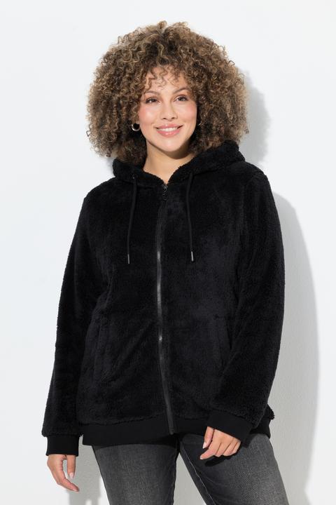 Produktbild Ulla Popken Teddy-Jacke, Kapuze, Langarm, weicher Teddyplüsch (60)