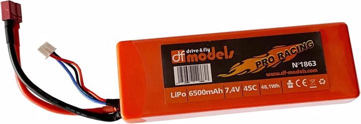 Actual product image DF-Models LiPo Pack 2S - 7,4 Volt - 6500mAh, 45C - square (7.40 V, 6500 mAh)