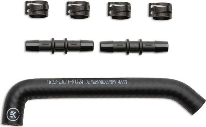 Immagine prodotto EKWB Tubo EK-Pro 17/10mm, rinforzato, EPDM, preformato 45&deg /90&deg - nero (1 m, Materiale sintetico)