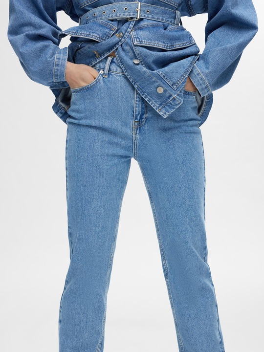 Actual product image Selected Femme High Waist Straight Fit Jeans (W28/L32)