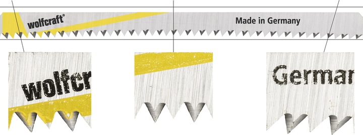 Actual product image wolfcraft 2 HCS Jigsaw Blades, T-Shank, kitchen worktop, clean cut